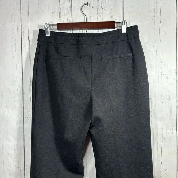 Chicos Regular Knit Womens Dark Grey Career Office Straight Leg Pants Size M - Picture 9 of 16